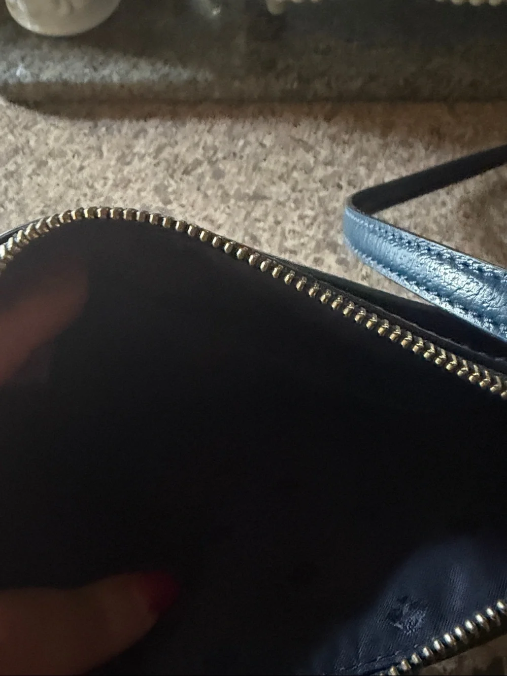 kate spade Navy Pebbled Leather Crossbody Bag